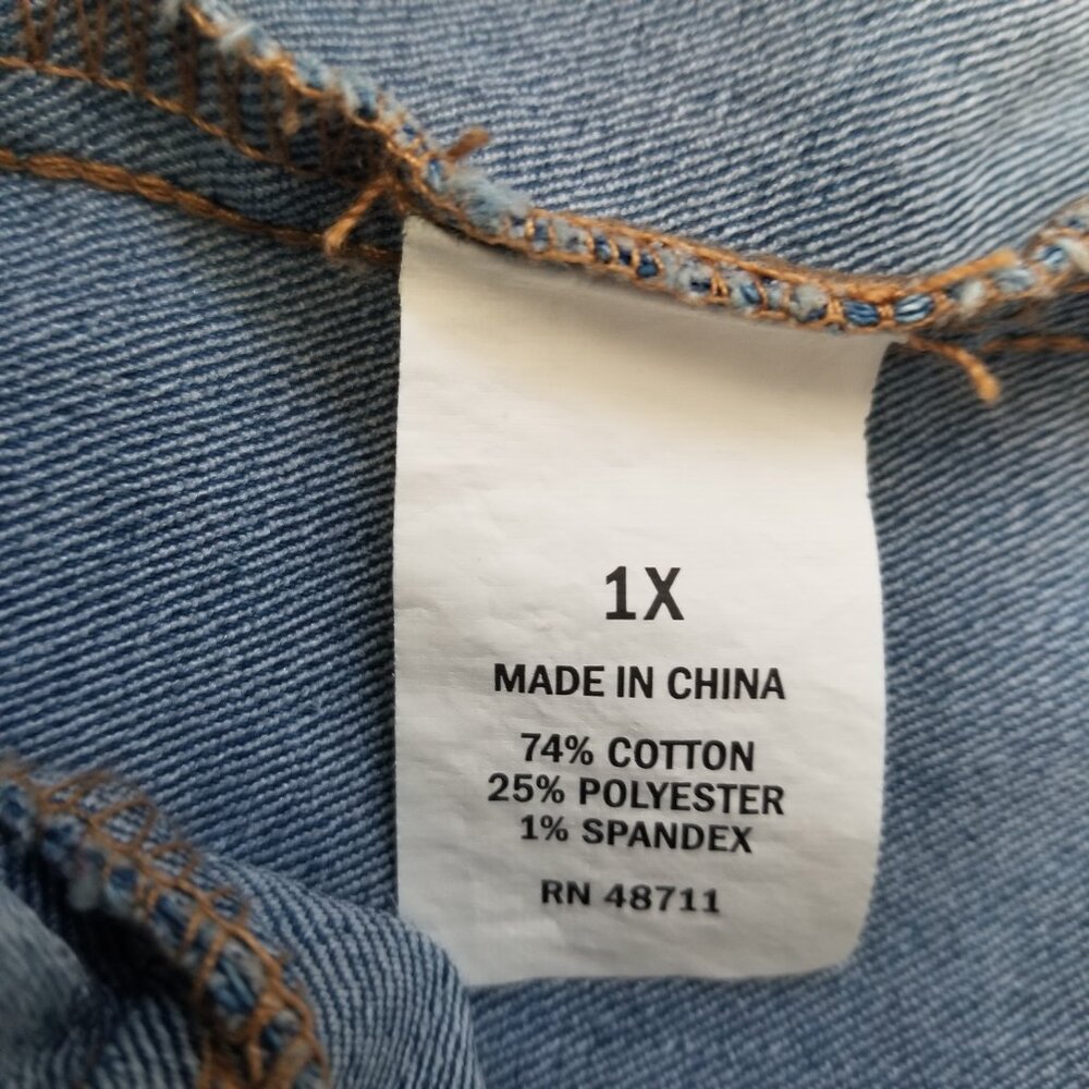 Barefoot Treadle denim jacket 1X - Picture 5 of 8